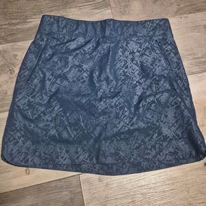 Orvis Navy Blue Abstract Print Skort medium